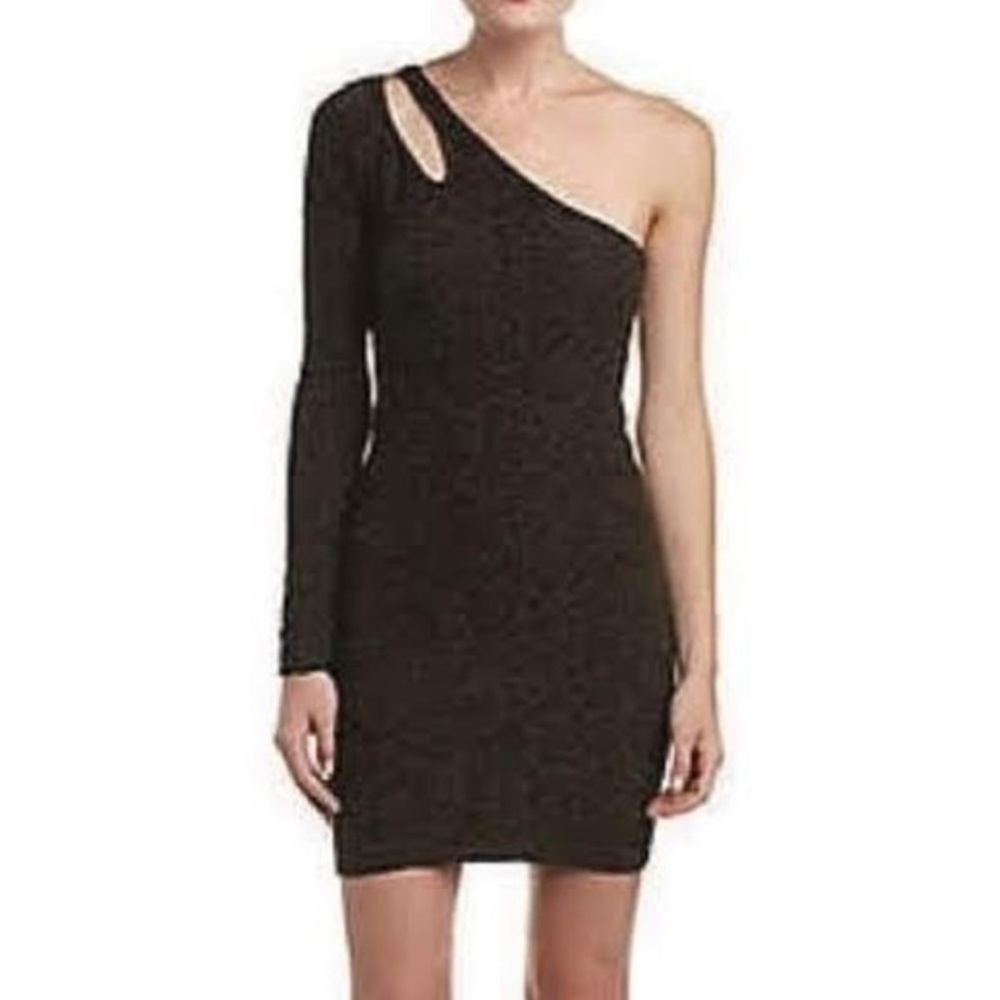 BCBGeneration One Shoulder Cutout Mini Dress